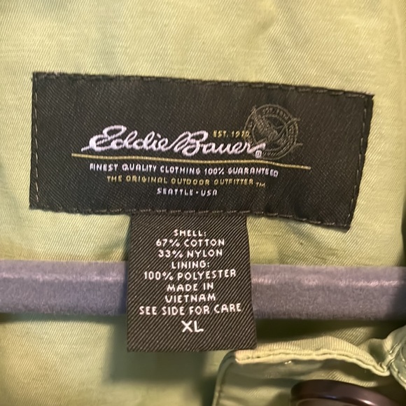 Eddie Bauer Jacket Front Button Green Size Extra Large - Picture 5 of 10